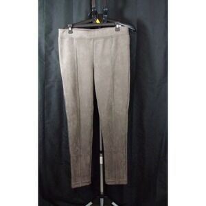 Andrew Marc Faux Suede Pull On Pants Sz Medium Grey Material Tapered